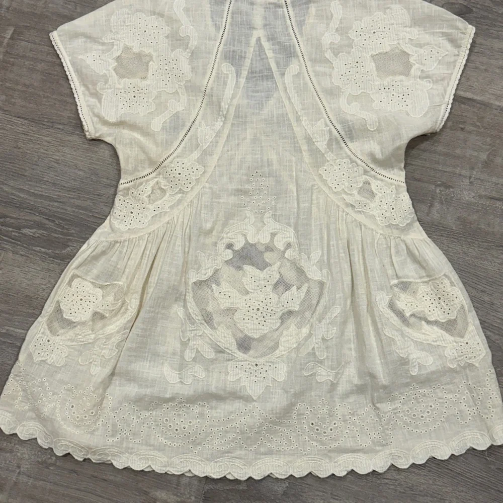 Free People Serenity V-Neck Eyelet Mini Dress - Picture 8 of 9